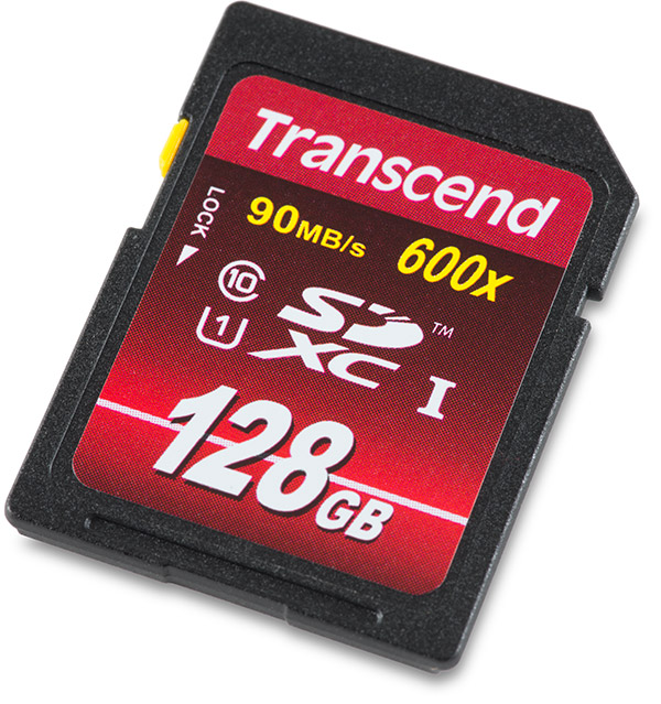 Transcend Ultimate 600X 128GB Memory Card Front