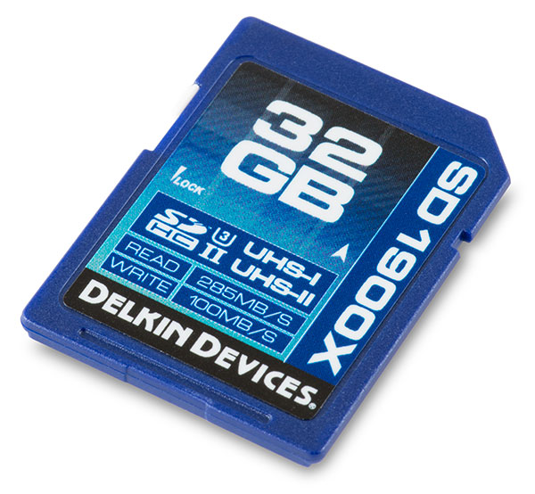 Delkin 1900x UHS-II U3 32GB SDHC Memory Card