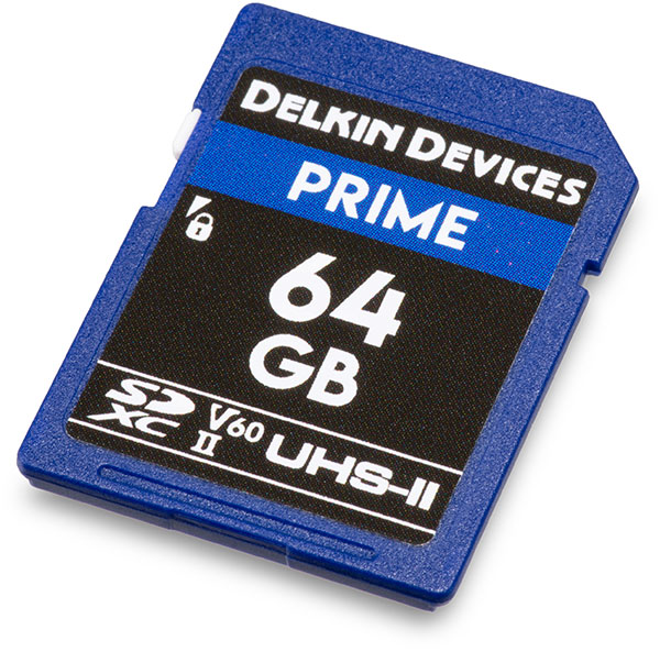 Delkin Prime UHS-II V60 64GB SDXC Memory Card