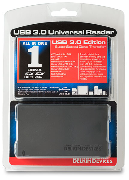 Delkin Devices Universal Reader DDREADER42 Package front