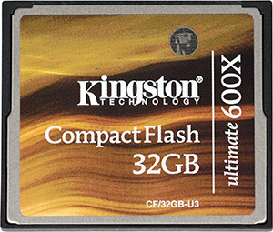 Kingston Ultimate 600x 32GB CompactFlash Memory Card Front