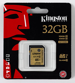 Kingston Ultimate 32GB SDHC Memory Card Package Front