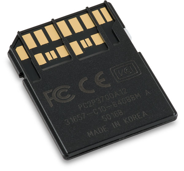 Lexar Professional 1000x UHS-II Rev C 64GB SDXC Memory Card Back