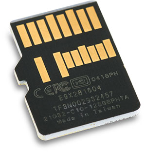 Lexar Professional 1800x UHS-II 128GB microSDXC Memory Card Back