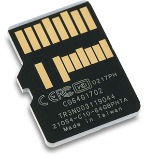 Lexar Professional 1800x UHS-II 64GB microSDXC Memory Card Back