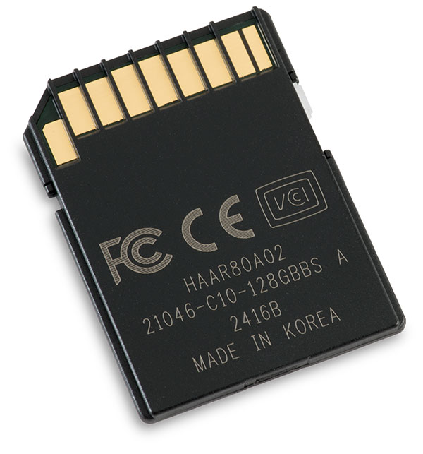 Lexar Professional 633x 128GB UHS-I U1 SDXC Memory Card Back