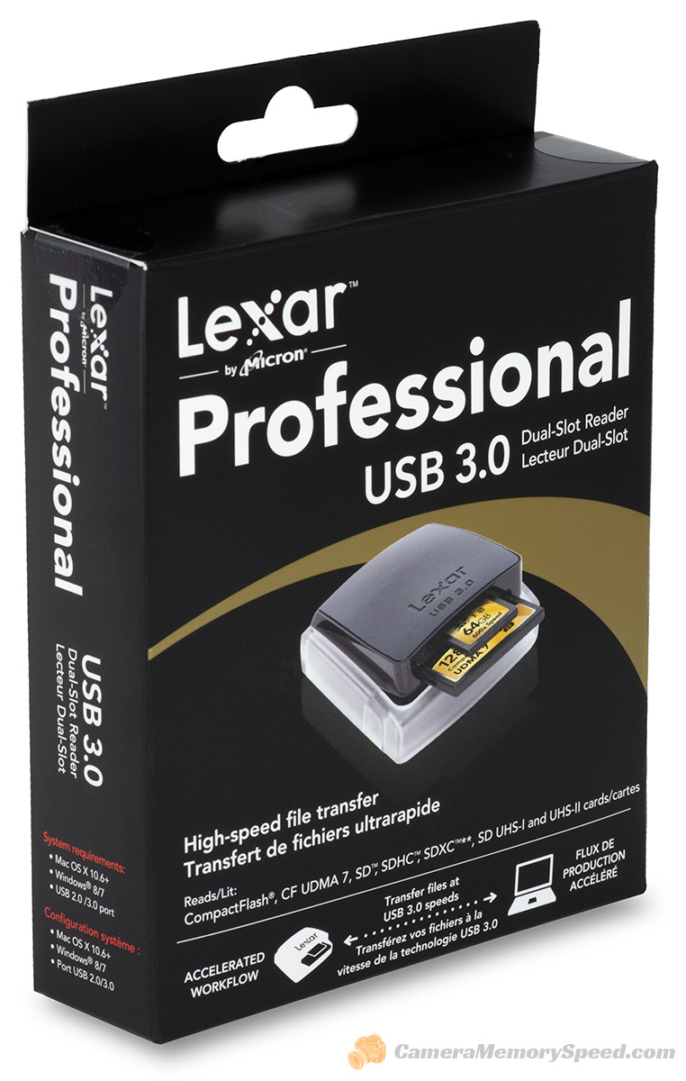 Lexar LRW400CRBEU Professional Dual Slot CF//SD USB 3.0 Reader