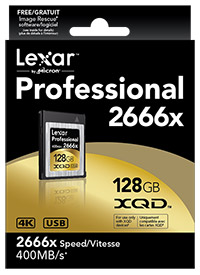 Lexar Professional 2666x XQD card package 128GB