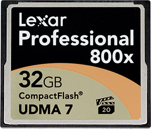 Lexar Professional 800x 32GB CF Memory Card Front