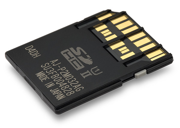Panasonic Micro P2 UHS-II 32GB SDHC Memory Card Back
