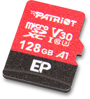 Cartão Micro SD 128Gb 100Mbps Classe 10 EP 4K SDXC V30 Patriot