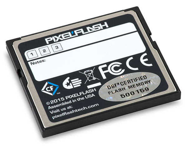 PixelFlash SuperSport 1000x-PRO 128GB CompactFlash Card Back