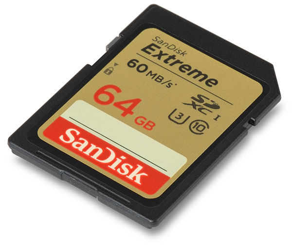 SanDisk Extreme 60MB/s 64GB SDXC UHS-I U3 Memory Card - Camera 