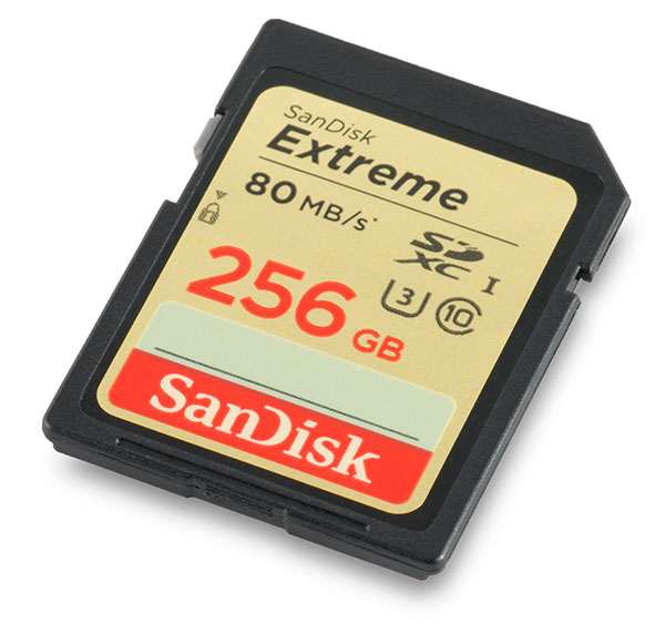 SanDisk Extreme 80MB/s U3 SDXC 256B SD Card