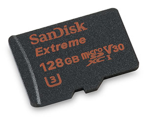 SanDisk Extreme 90MB/s UHS-I U3 V30 microSDXC 128GB Memory Card