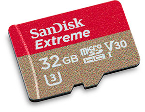 SanDisk Extreme 90MB/s UHS-I U3 V30 32GB microSDHC Memory Card