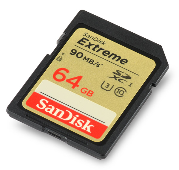 SanDisk Extreme 90MB/s UHS-I U3 64GB SDXC Card