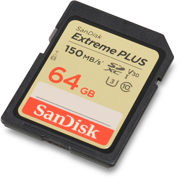 SanDisk Extreme Plus 150MB/s UHS-I U3 V30 64GB SDXC Card