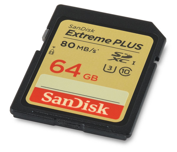 SanDisk Extreme Plus 80MB/s 64GB SDXC Memory Card