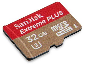 SanDisk Extreme Plus 80MB/s U3 MicroSDHC Card