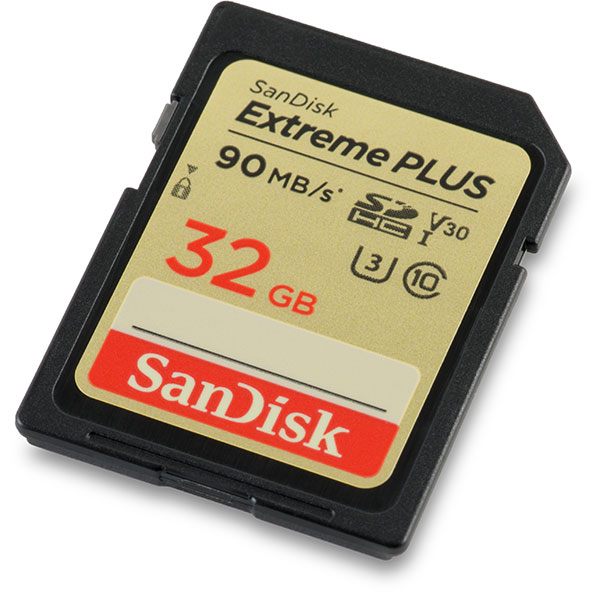 SanDisk Extreme Plus 90MB/s UHS-I U3 V30 32GB SDHC Memory Card