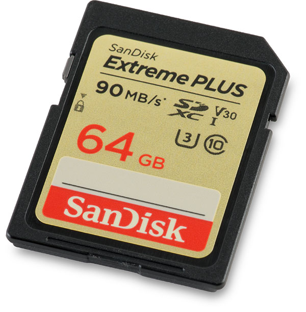 SanDisk Extreme Plus 90MB/s U3 V30 64GB SDXC Memory Card
