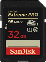 SanDisk Extreme Pro 95MB/s UHS-I SD card