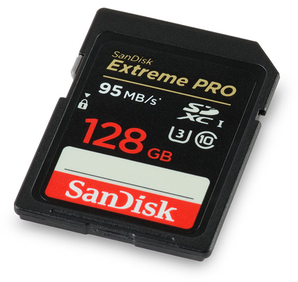 SanDisk Extreme Pro 95MB/s UHS-I U3 128GB SDXC Card