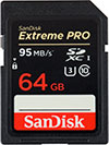 SanDisk Extreme Pro 95MB/s UHS-I 64GB SDXC Card
