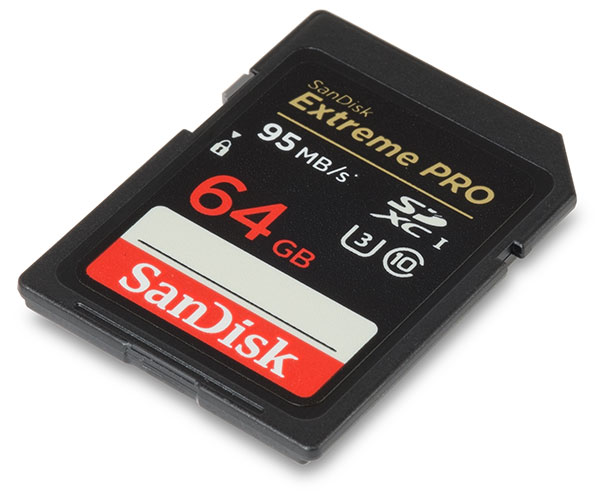 SanDisk Extreme Pro 95MB/s UHS-I U3 64GB SDXC Memory Card