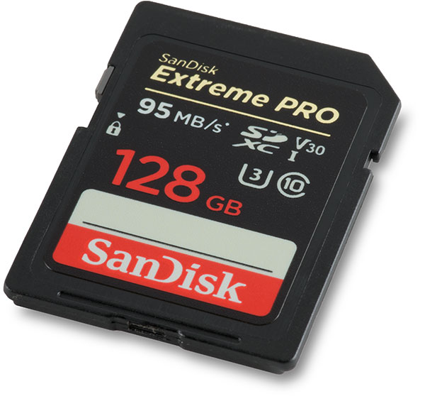 SanDisk Extreme Pro Tarjeta de Memoria SDXC de 128 GB Class 10 y U3 y V30 Reacondicionado hasta 95 MB/s