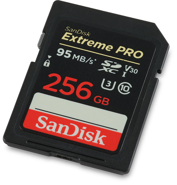 SanDisk Extreme Pro 95MB/s UHS-I U3 V30 256GB SDXC Card