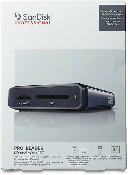 SanDisk Professional PRO-READER SD and microSD Card Reader package