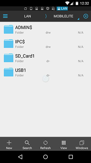 Viewing MobileLite G2 in ES File Explorer