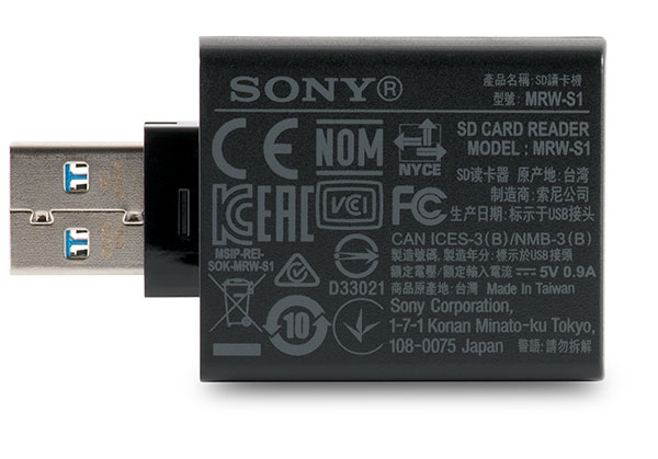 Sony MRW-S1 UHS-II SD Card Reader Bottom