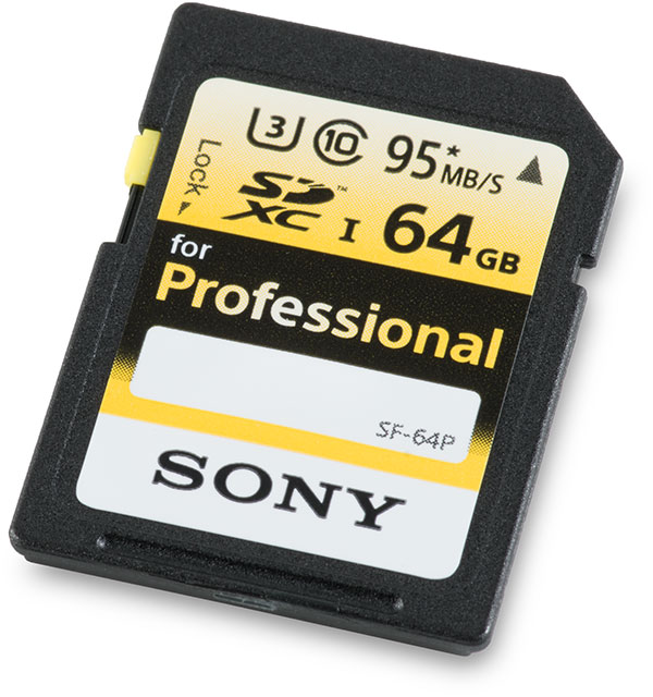 Sony Professional Ultra-High Durability 95 MB/s U3 SDXC 64GB Memory Card SF-64P