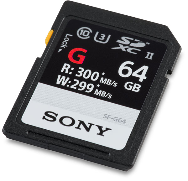 Sony Tough High Performance 64GB SDXC UHS-II Class 10 U3 Flash Memory Card with Blazing Fast Read Speed up to 300MB/s SF-G64T/T1