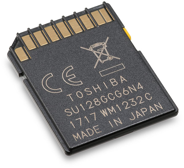 Toshiba Exceria Pro N401 UHS-I U3 128GB SDXC Memory Card Back