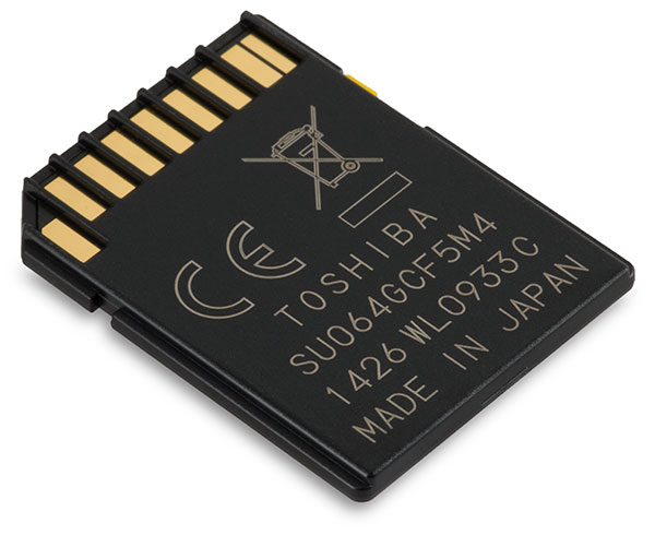 Toshiba Exceria UHS-I U3 64GB SDXC Memory Card Back