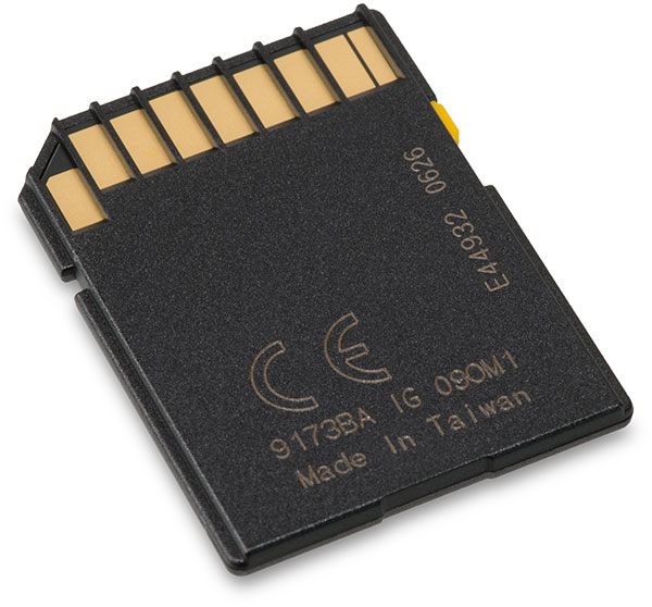 Transcend 500S V30 128GB SDXC Memory Card Back