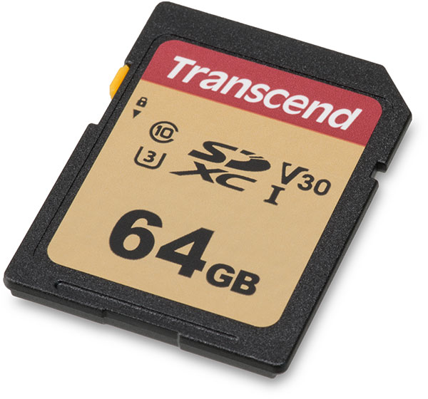 Transcend 500S V30 64GB SDXC Memory Card