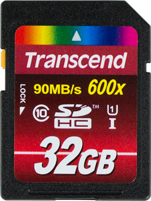 Transcend Ultimate 600X 32GB Memory Card Front
