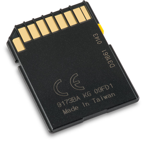 Transcend 95/60 MB/s U3 256GB SDXC Memory Card Back