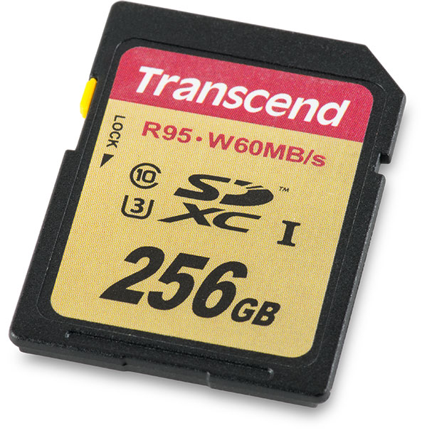 Transcend 95/60 MB/s U3 256GB SDXC Memory Card