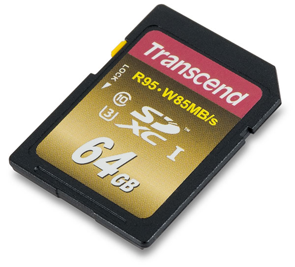 Transcend U3 95/85 MB/s 64GB SDXC Memory Card