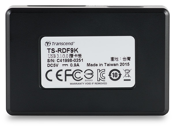 Transcend Memory Card Reader RDF9 Bottom