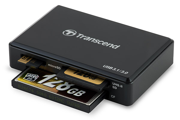 Transcend Memory Card Reader RDF9 with CF and SD cards