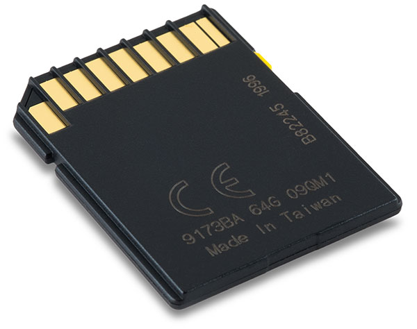Transcend U3 95/60 MB/s 64GB SDXC Memory Card Back