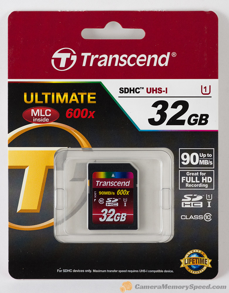 Transcend Ultimate 600X 32GB Memory Card 90MB/s - Camera Memory Speed Comparison & tests for SD and CF cards