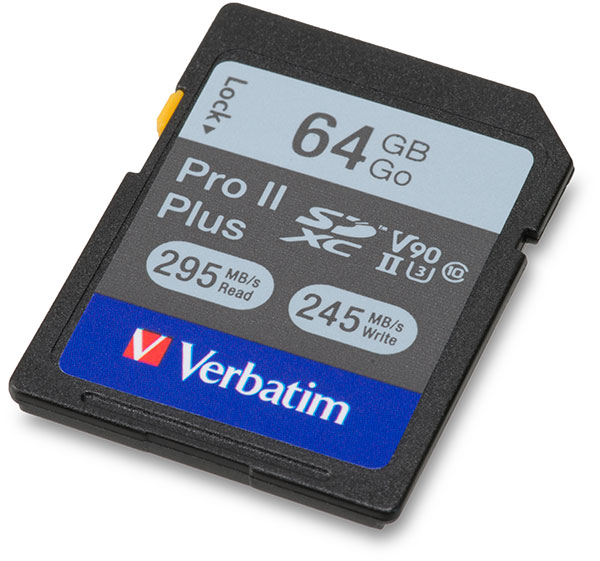 Verbatim Pro II Plus UHS-II V90 64GB SDXC Memory Card